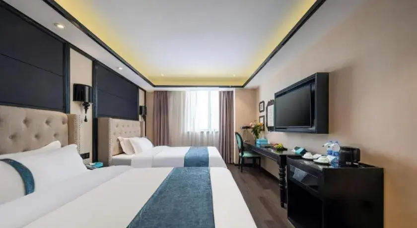 Bed in Xana Hotelle Wuxi Railway Station Zhongshan Road Bed in Xana Hotelle Wuxi Railway Station Zhongshan Road