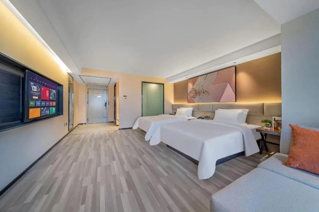 Bed in IU Hotel Chongqing Airport T3 Terminal