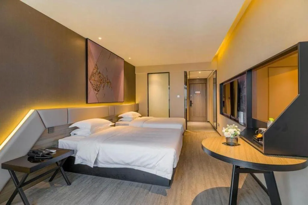 Bed in IU Hotel Chongqing Airport T3 Terminal