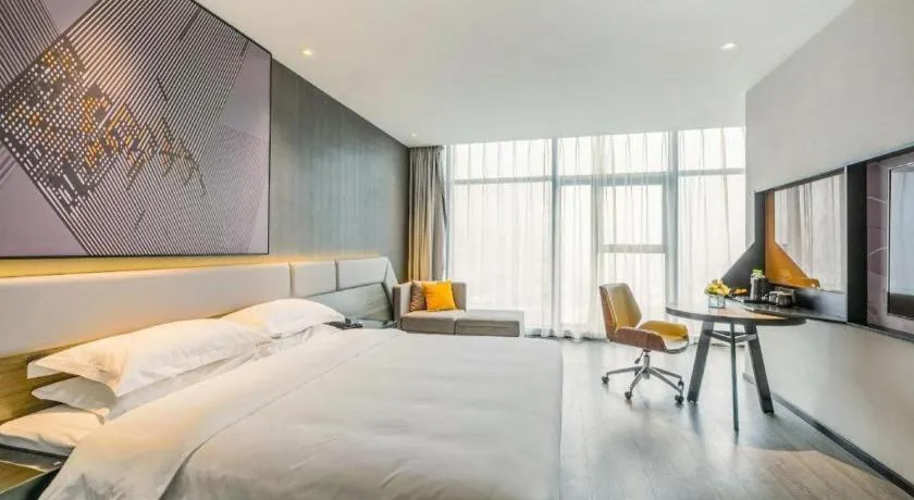 Bed in IU Hotel Chongqing Airport T3 Terminal