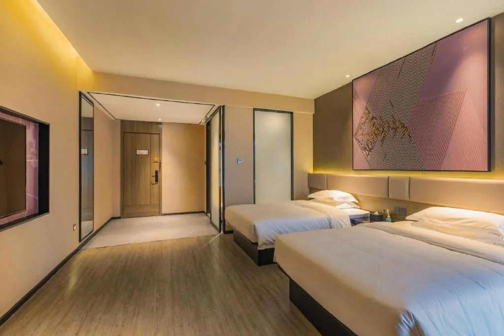 Bed in IU Hotel Chongqing Airport T3 Terminal