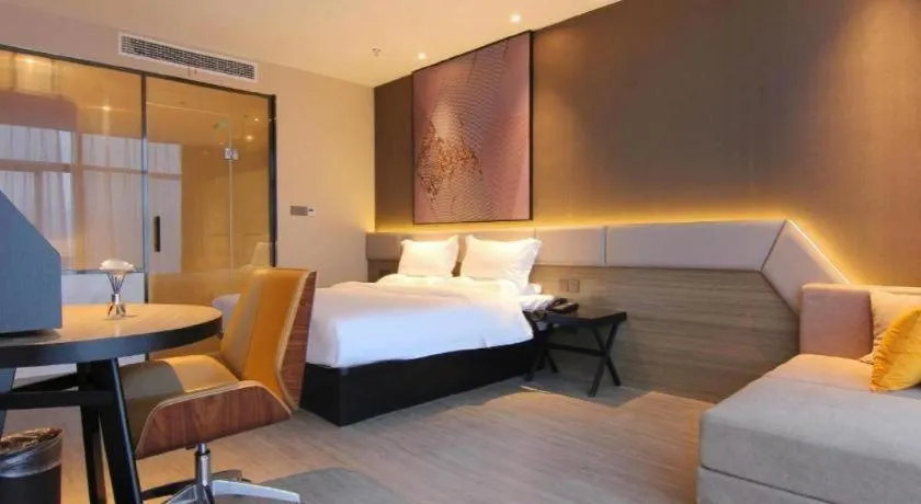 Bed in IU Hotel Chongqing Airport T3 Terminal