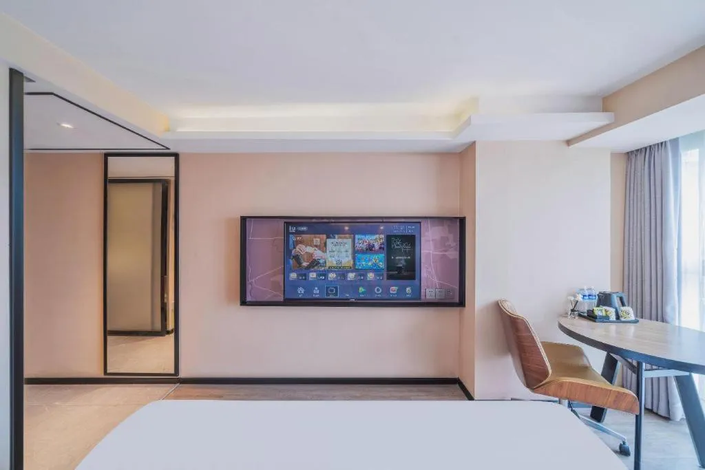 Bed in IU Hotel Chongqing Airport T3 Terminal