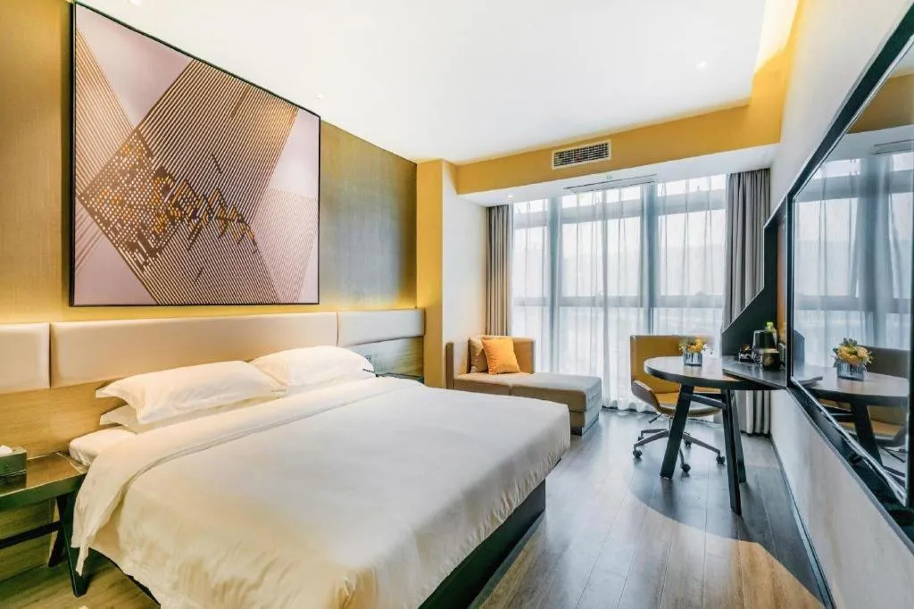 Bed in IU Hotel Chongqing Airport T3 Terminal