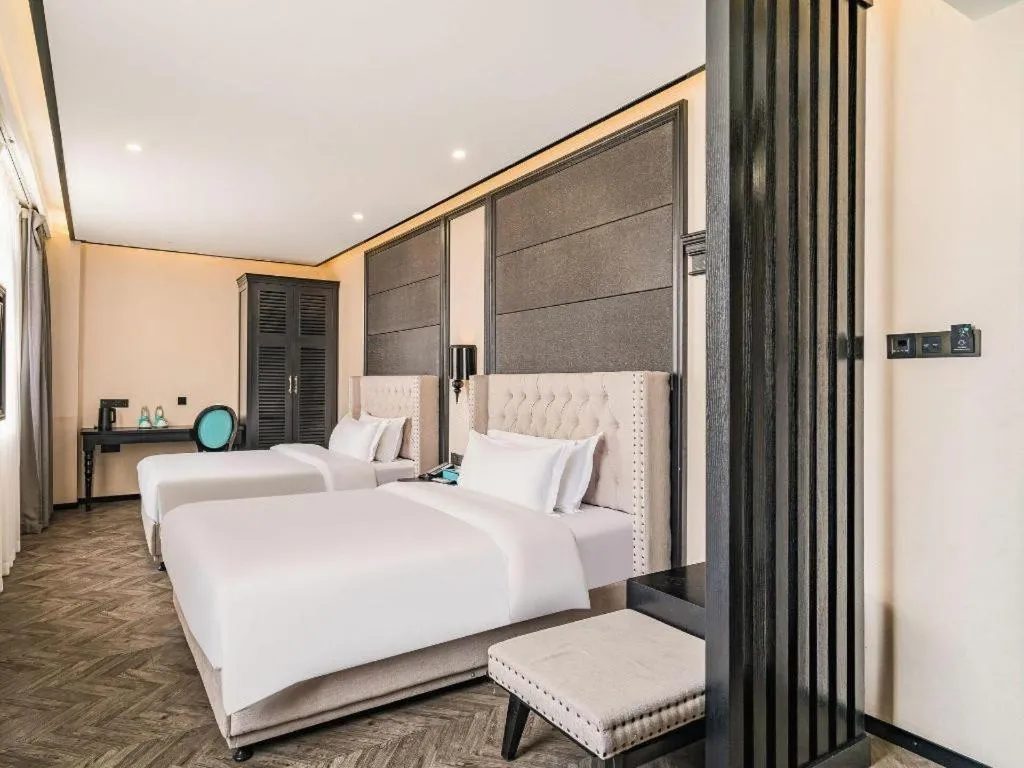 Bed in Xana Lite Hotelle Tianjin Huaming Binhai International Airport