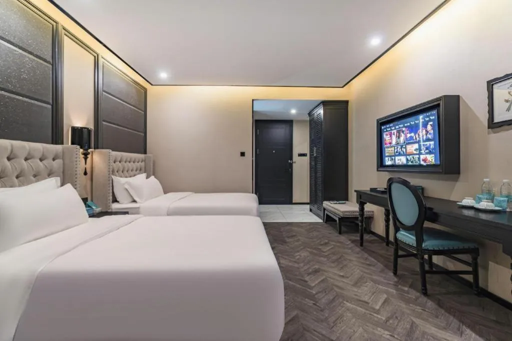 Bed in Xana Lite Hotelle Tianjin Huaming Binhai International Airport