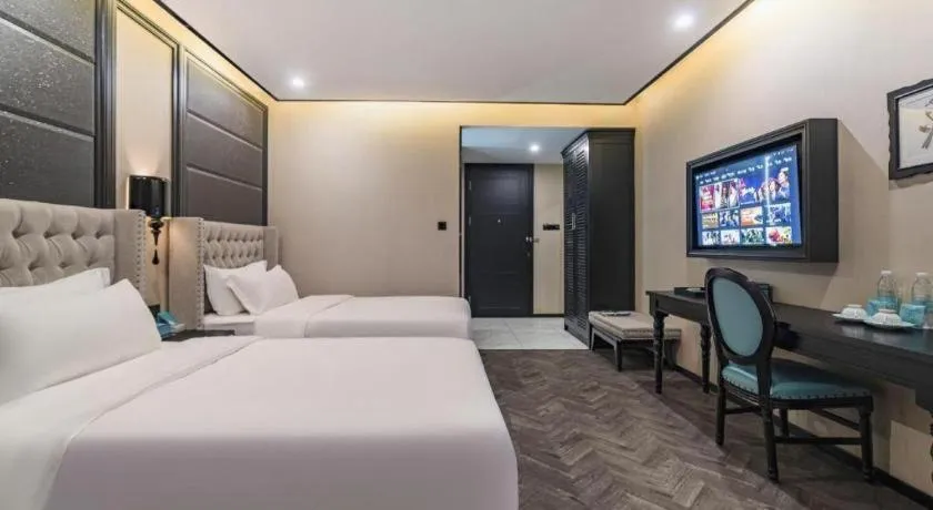 Bed in Xana Lite Hotelle Tianjin Huaming Binhai International Airport