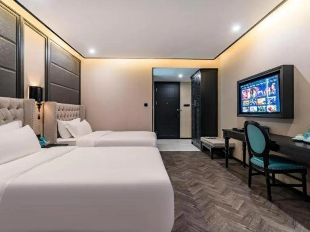 Bed in Xana Lite Hotelle Tianjin Huaming Binhai International Airport