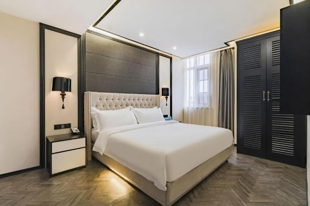 Bed in Xana Lite Hotelle Tianjin Huaming Binhai International Airport