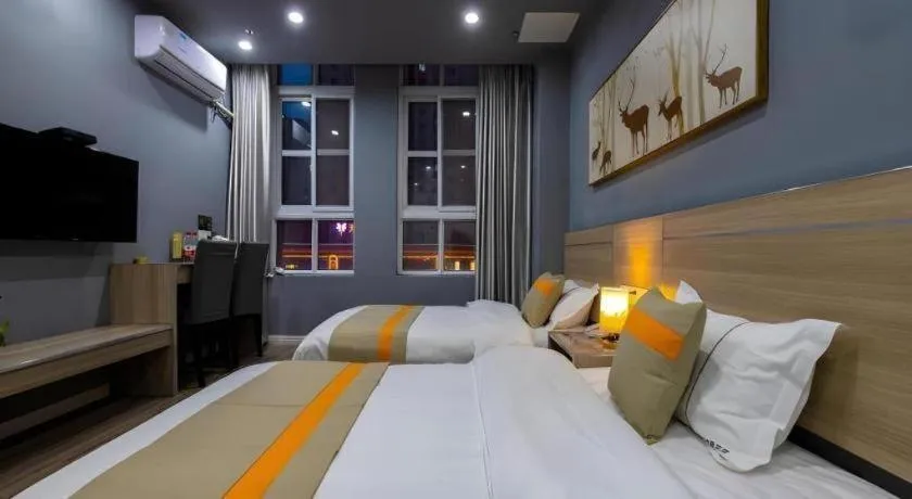 Bed in Shell Hotel Taixing Huangqiao Town Dinghui Road