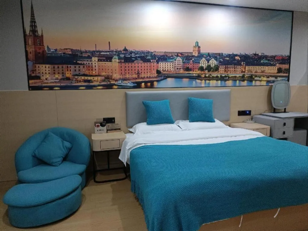 Bed in Shell Hotel Taixing Huangqiao Town Dinghui Road