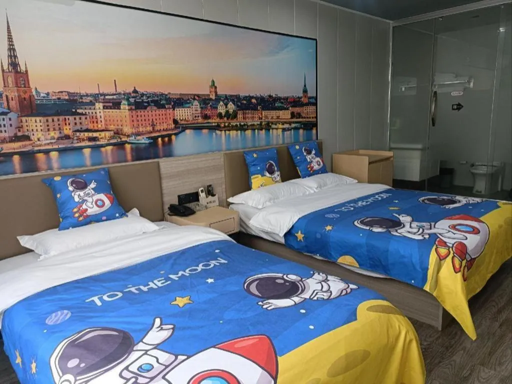Bed in Shell Hotel Taixing Huangqiao Town Dinghui Road