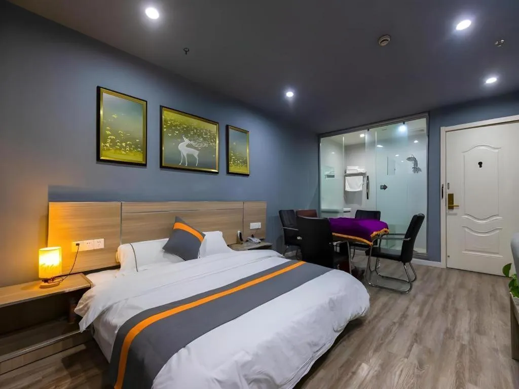 Bed in Shell Hotel Taixing Huangqiao Town Dinghui Road