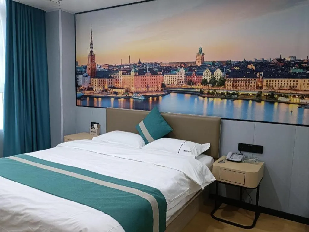 Bed in Shell Hotel Taixing Huangqiao Town Dinghui Road