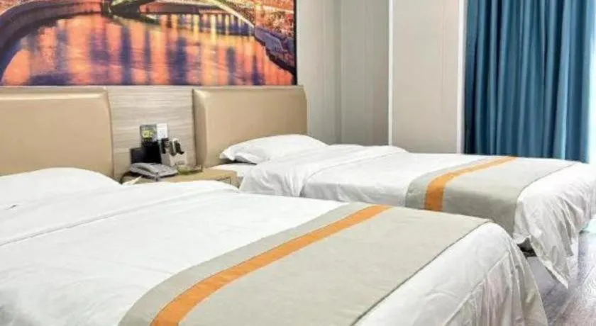 Bed in Shell Hotel Taixing Huangqiao Town Dinghui Road