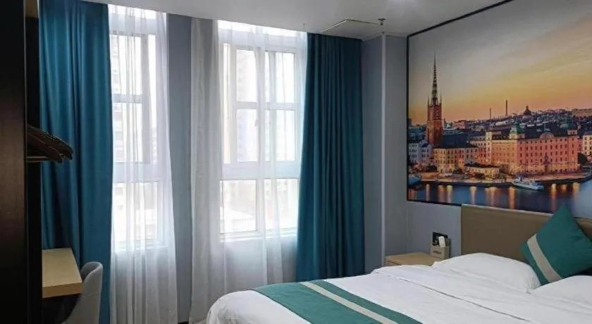 Bed in Shell Hotel Taixing Huangqiao Town Dinghui Road