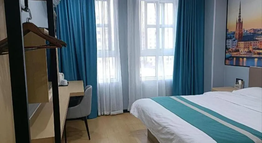 Bed in Shell Hotel Taixing Huangqiao Town Dinghui Road