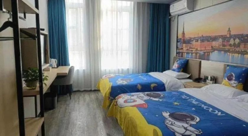 Bed in Shell Hotel Taixing Huangqiao Town Dinghui Road