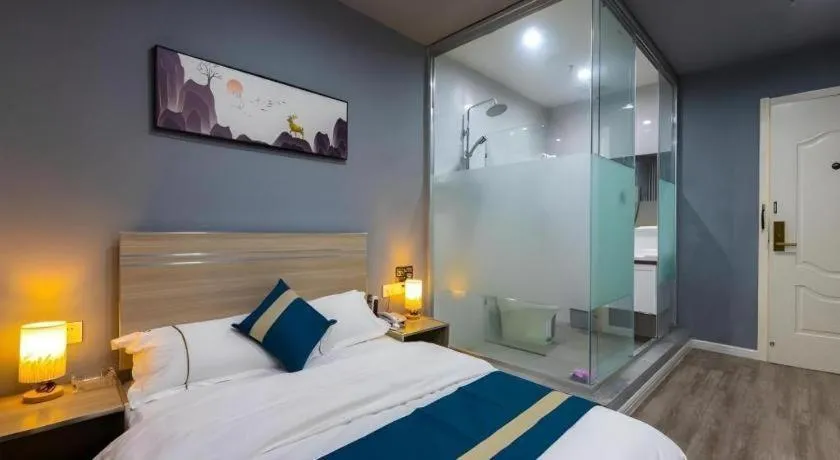 Bed in Shell Hotel Taixing Huangqiao Town Dinghui Road