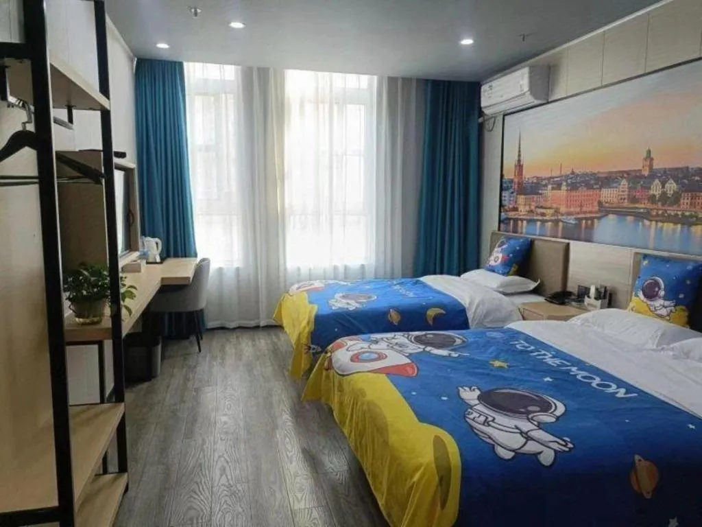 Bed in Shell Hotel Taixing Huangqiao Town Dinghui Road