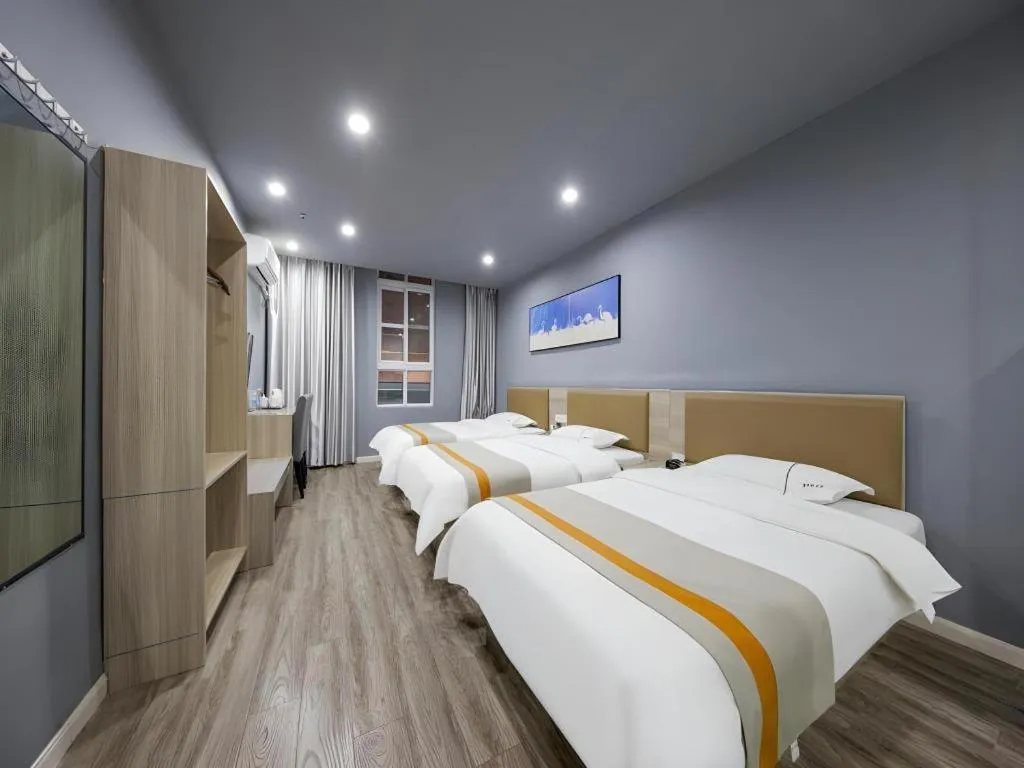 Bed in Shell Hotel Taixing Huangqiao Town Dinghui Road