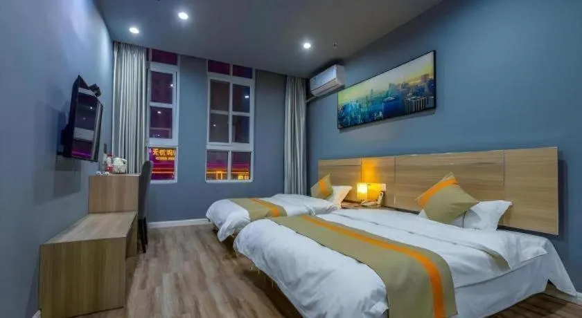Bed in Shell Hotel Taixing Huangqiao Town Dinghui Road