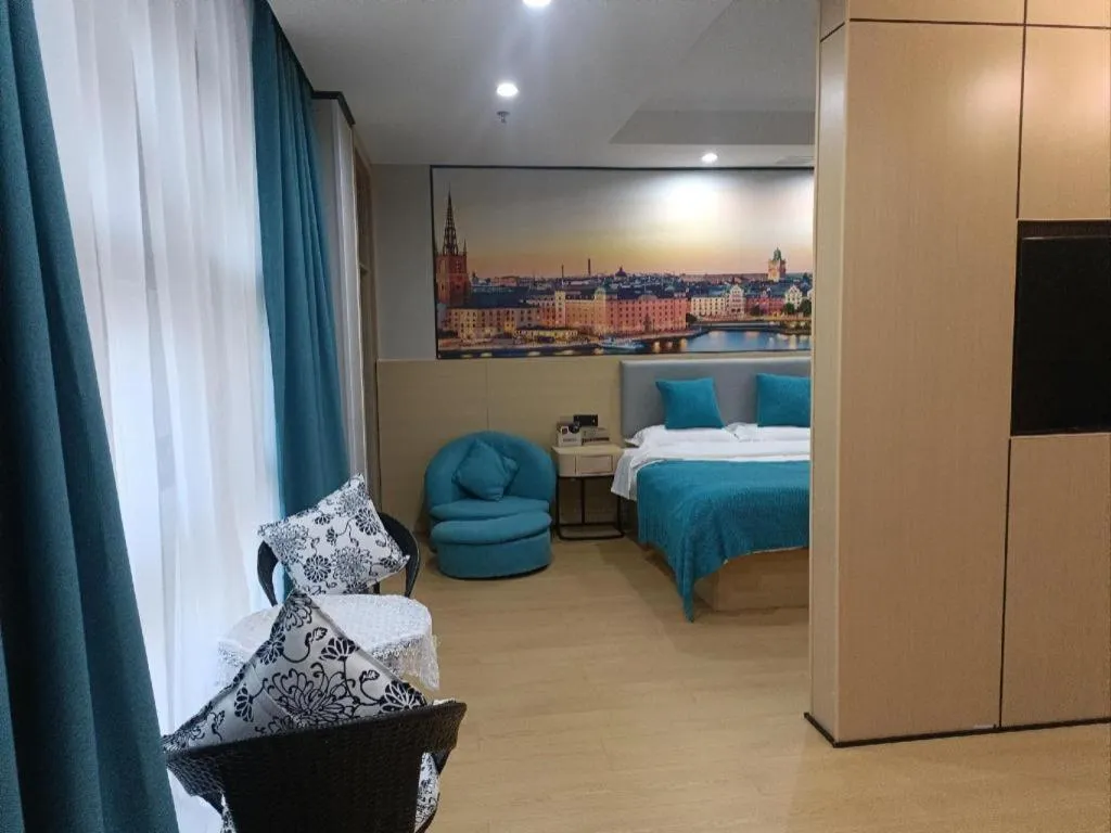 Bed in Shell Hotel Taixing Huangqiao Town Dinghui Road