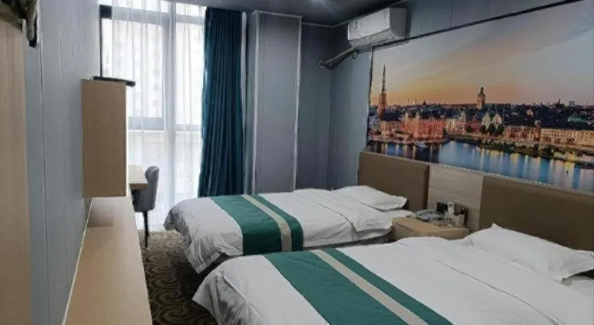 Bed in Shell Hotel Taixing Huangqiao Town Dinghui Road