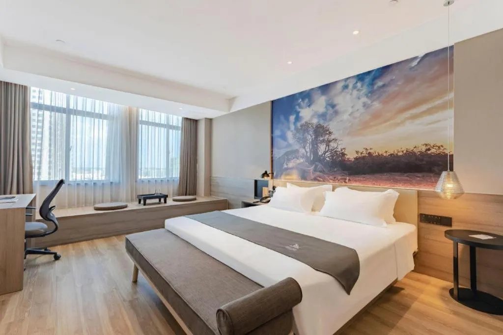 Bed in GreenTree Eastern Hotel Bengbu Huaishang District Yubo Garden