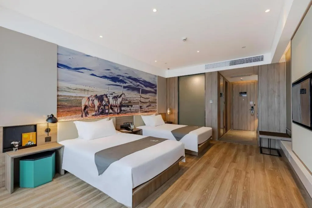 Bed in GreenTree Eastern Hotel Bengbu Huaishang District Yubo Garden