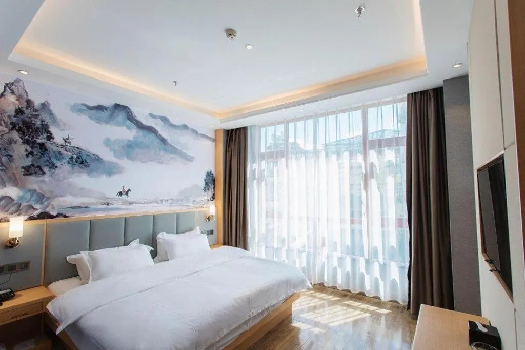 Bed in GreenTree Eastern Hotel Yunnan Shangri-La Yangtang Road