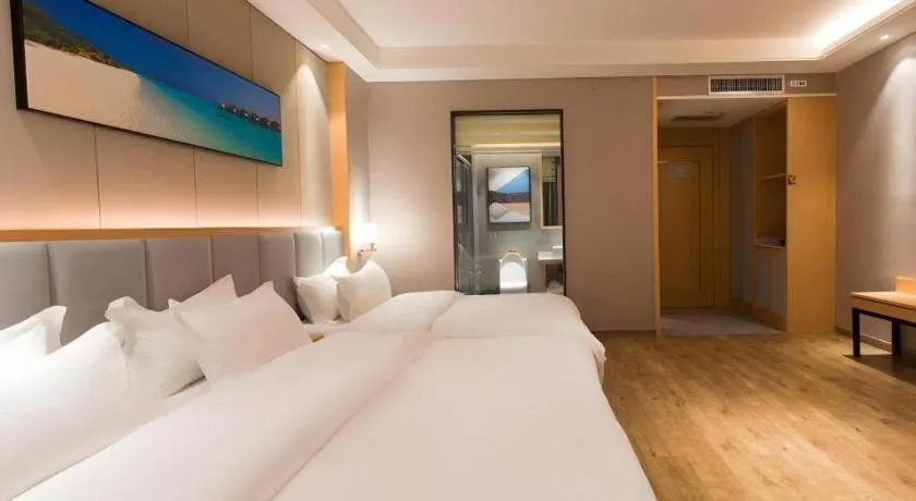 Bed in GreenTree Eastern Hotel Yunnan Shangri-La Yangtang Road