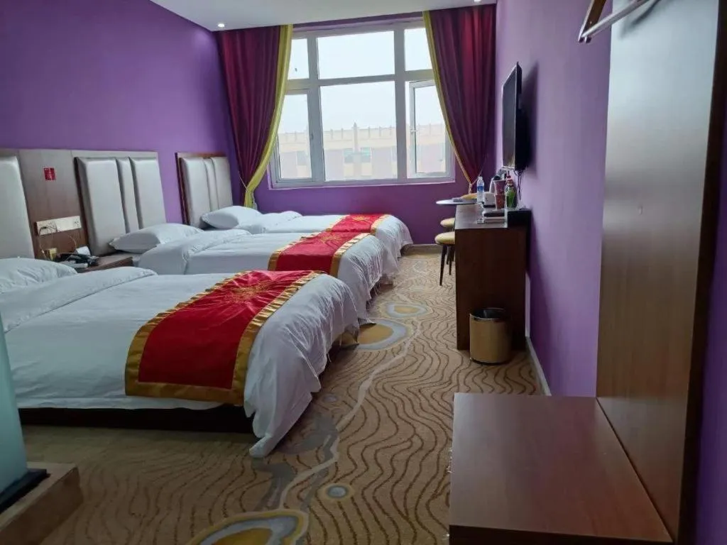 Bed in Shell Hotel Nanyang High-Speed Railway Station Jiangying Airport Huayaocheng