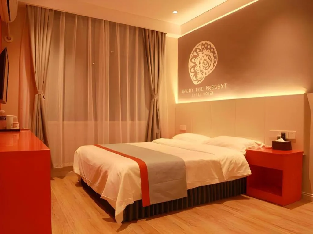 Bed in Shell Hotel Hebi Qi County Qihe Road