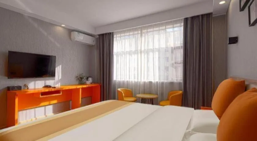 Bed in Shell Hotel Zaozhuang Xinchang Road Bada Market