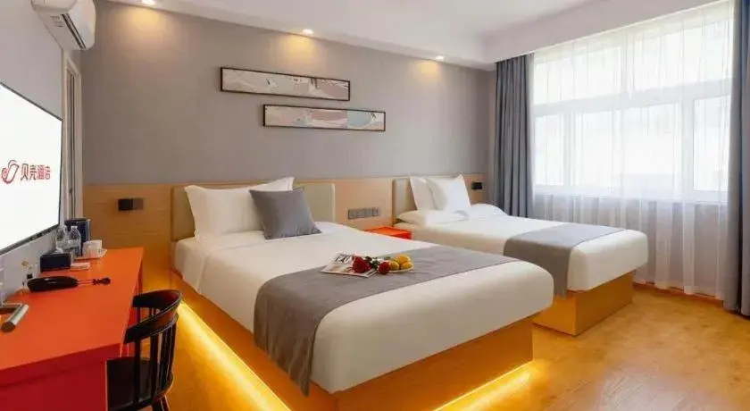 Bed in Shell Hotel Zaozhuang Xinchang Road Bada Market Bed in Shell Hotel Zaozhuang Xinchang Road Bada Market