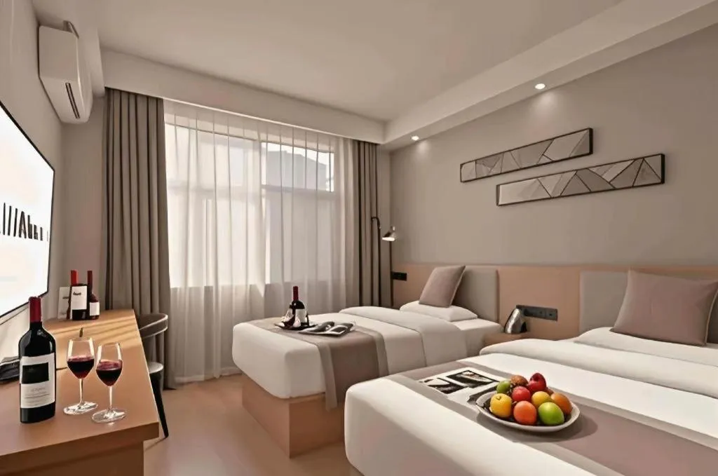 Bed in Shell Hotel Zaozhuang Xinchang Road Bada Market