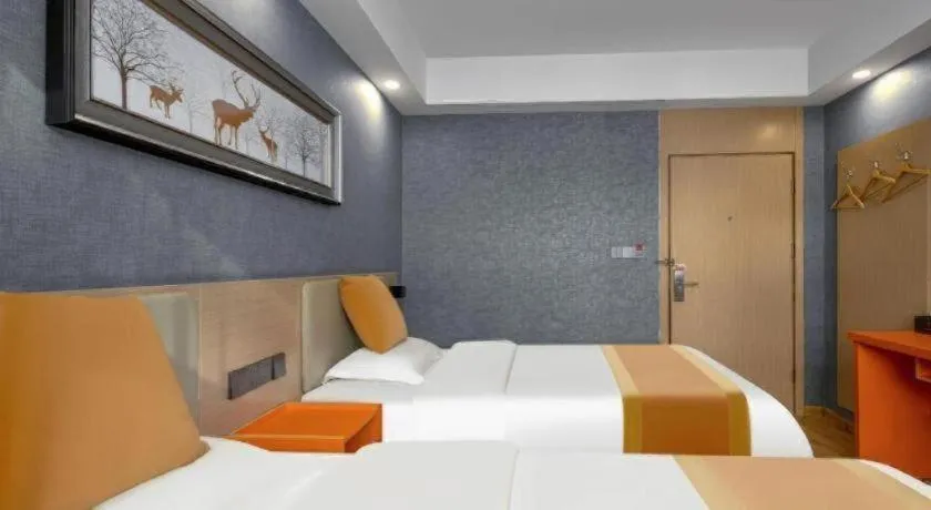 Bed in Shell Hotel Zaozhuang Xinchang Road Bada Market