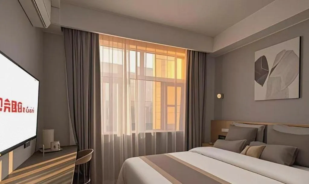 Bed in Shell Hotel Zaozhuang Xinchang Road Bada Market