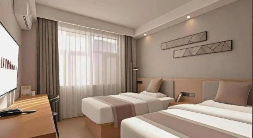 Bed in Shell Hotel Zaozhuang Xinchang Road Bada Market