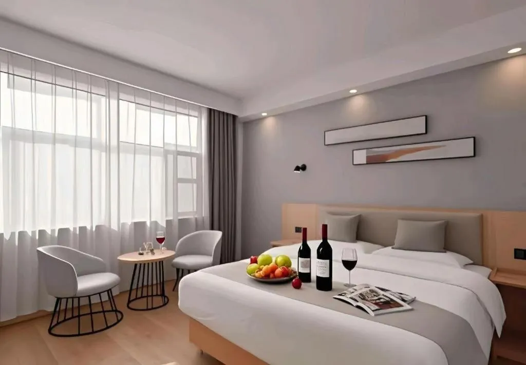 Bed in Shell Hotel Zaozhuang Xinchang Road Bada Market