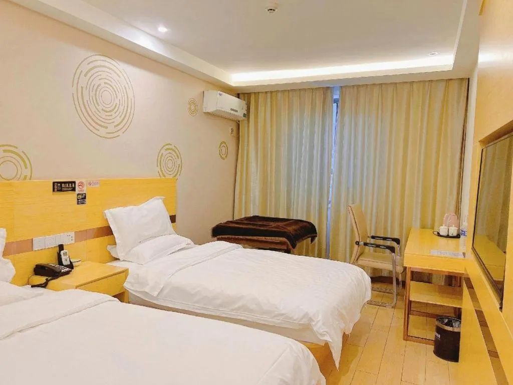 Bed in Shell Hotel Beijing Fangshan District Chengguan Metro Station