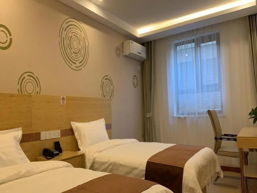 Bed in Shell Hotel Beijing Fangshan District Chengguan Metro Station