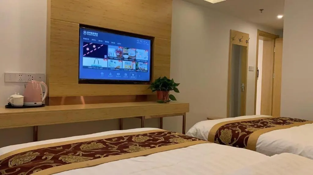 Bed in Shell Hotel Beijing Fangshan District Chengguan Metro Station