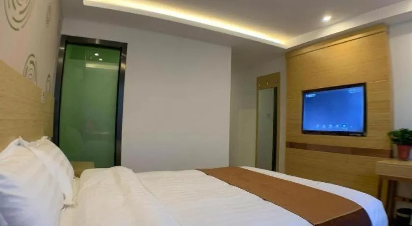 Bed in Shell Hotel Beijing Fangshan District Chengguan Metro Station