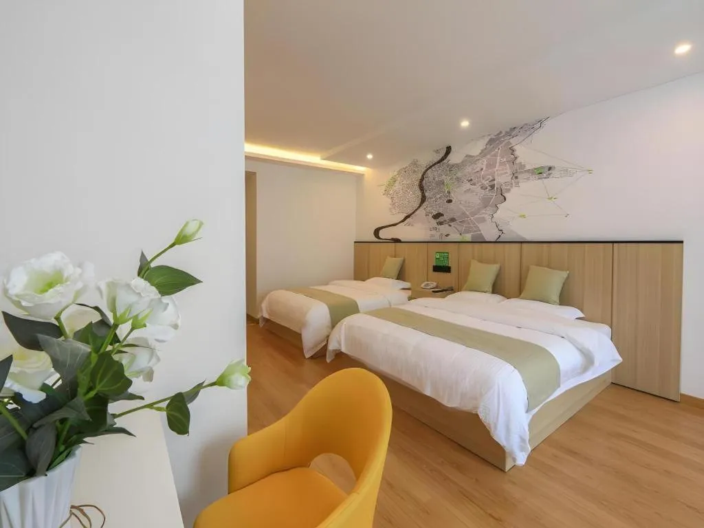 Bed in Vatica Hotel Huangshan South Gate Terminal Station