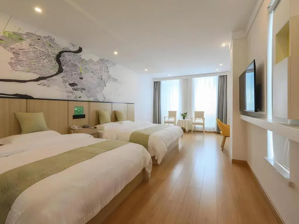 Bed in Vatica Hotel Huangshan South Gate Terminal Station Bed in Vatica Hotel Huangshan South Gate Terminal Station