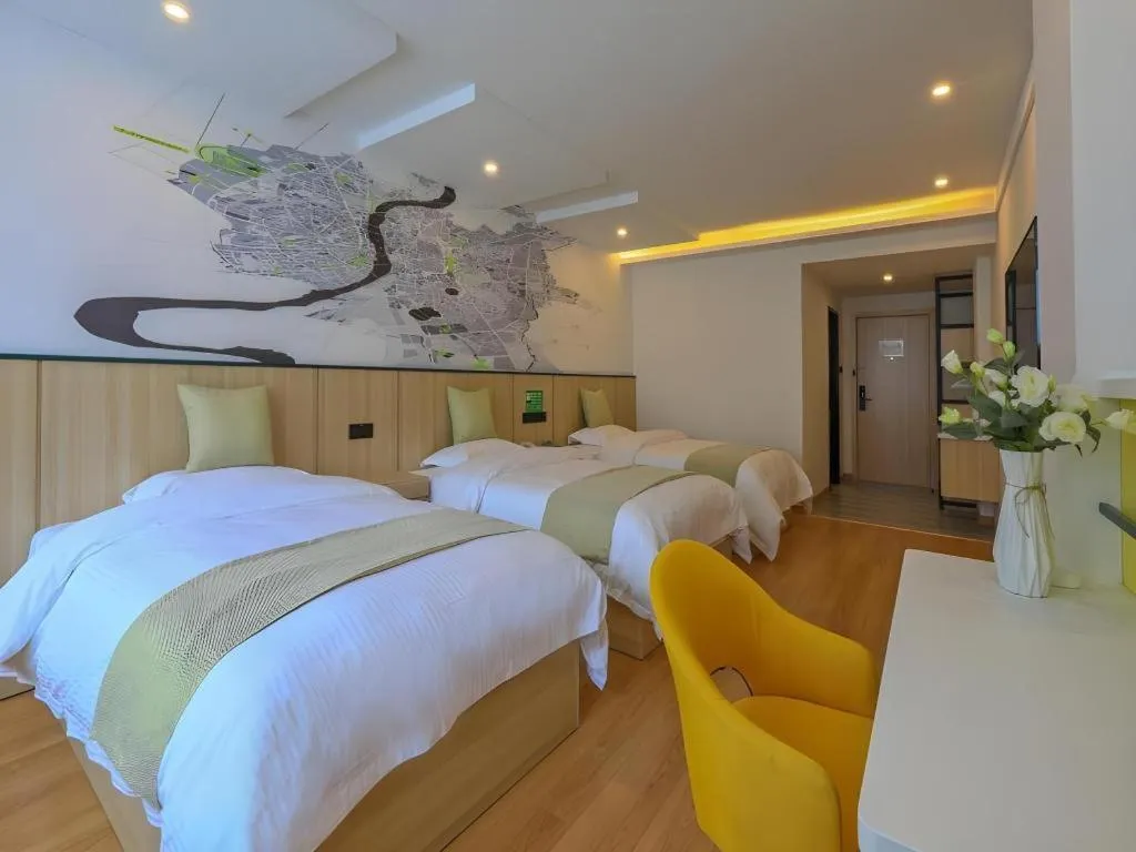 Bed in Vatica Hotel Huangshan South Gate Terminal Station