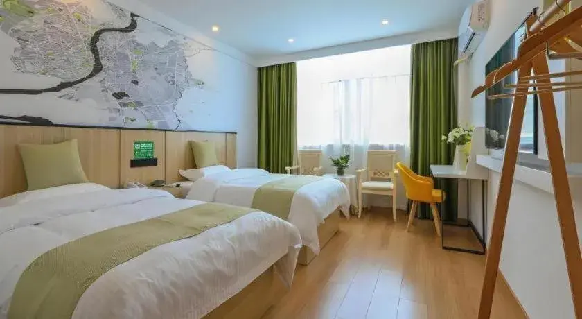 Bed in Vatica Hotel Huangshan South Gate Terminal Station Bed in Vatica Hotel Huangshan South Gate Terminal Station