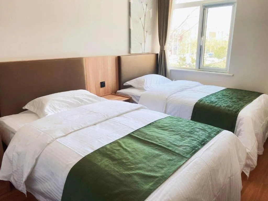 Bed in GreenTree Inn Express Beijing Fangshan District Doudian Road Jin Yuan